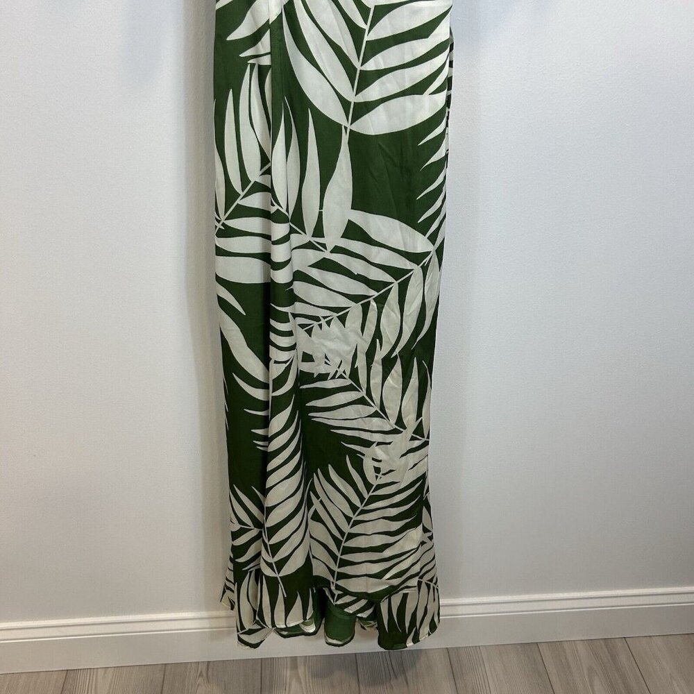 Anthropologie Hutch Palms Wrap Maxi Dress, Green And Cream, US Size 1X Flowy - Picture 3 of 12
